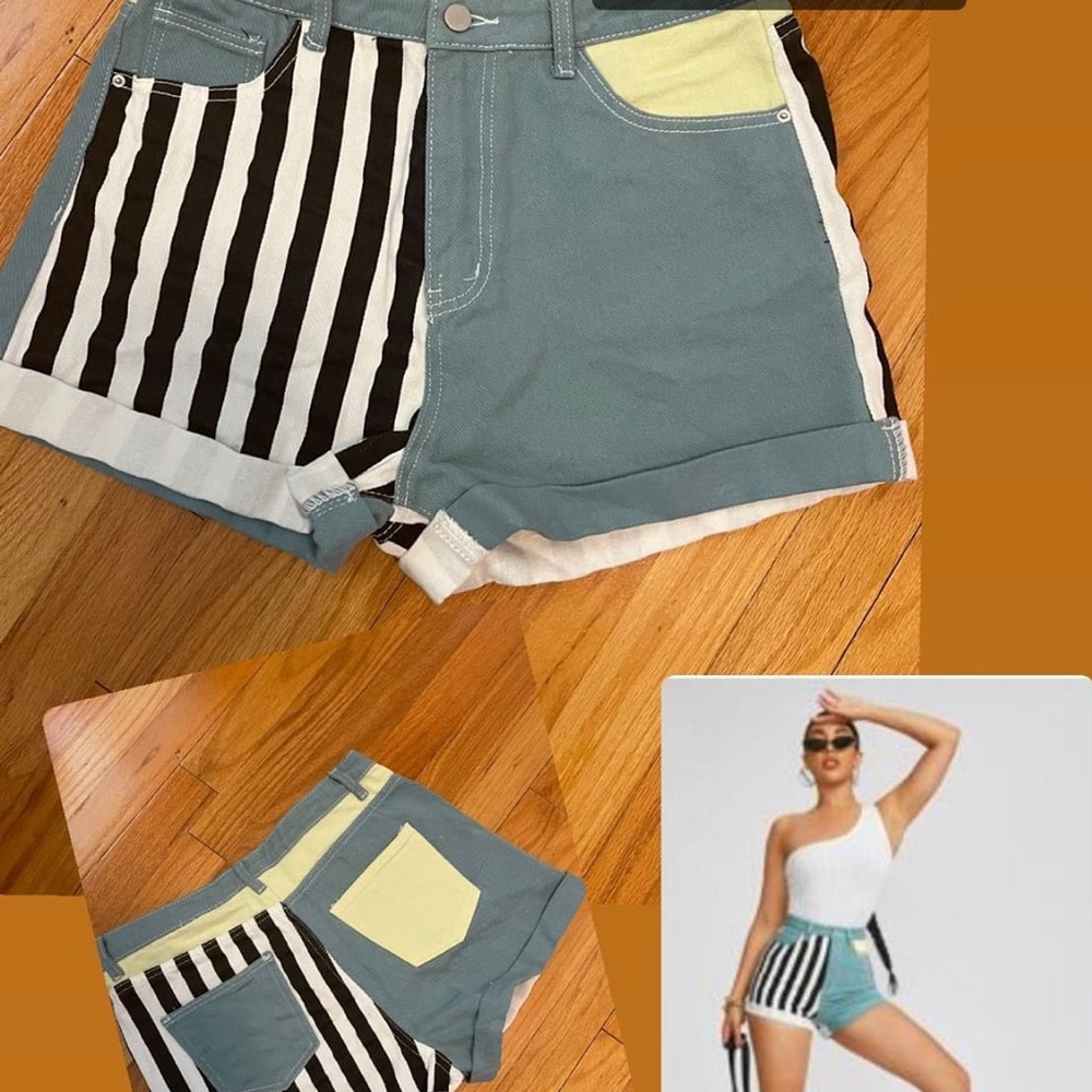 Brand New Shein Color Block Shorts
